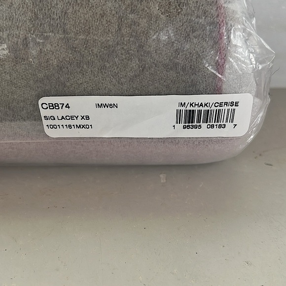 NWT COACH Lacey Crossbody CB874 In Signature Canvas Khaki/Cerise AUTHENTIC - Picture 6 of 6